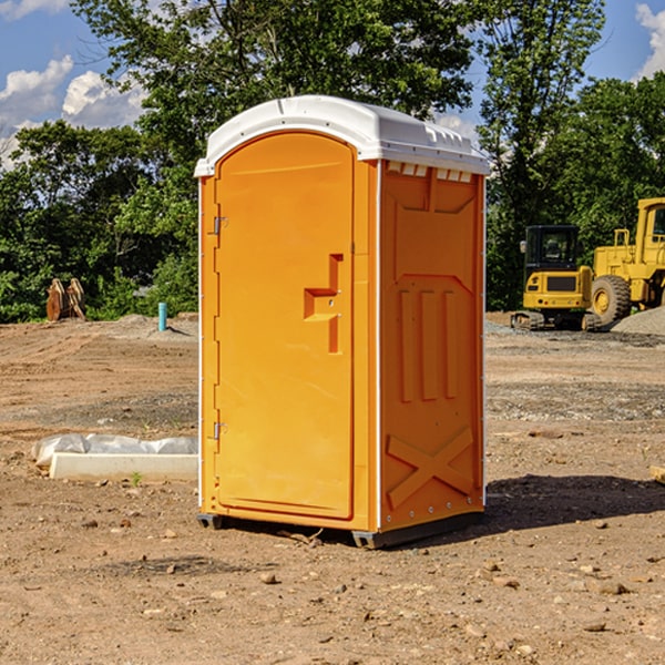 how often are the portable restrooms cleaned and serviced during a rental period in Makemie Park